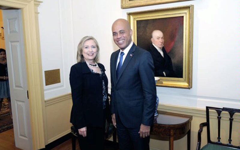 April 20, 2011 Secretary Clinton's remarks at a joint press availability with Haitian President-Elect Michel Martelly in the Treaty Room / Photo: State Department photo by Michael Gross