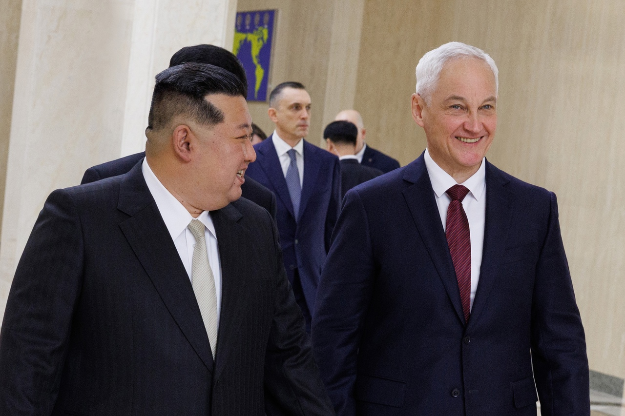 The North Korean leader, Kim Jong-un, and the Russian defense minister, Andrei Belousov  / Photo: mil.ru