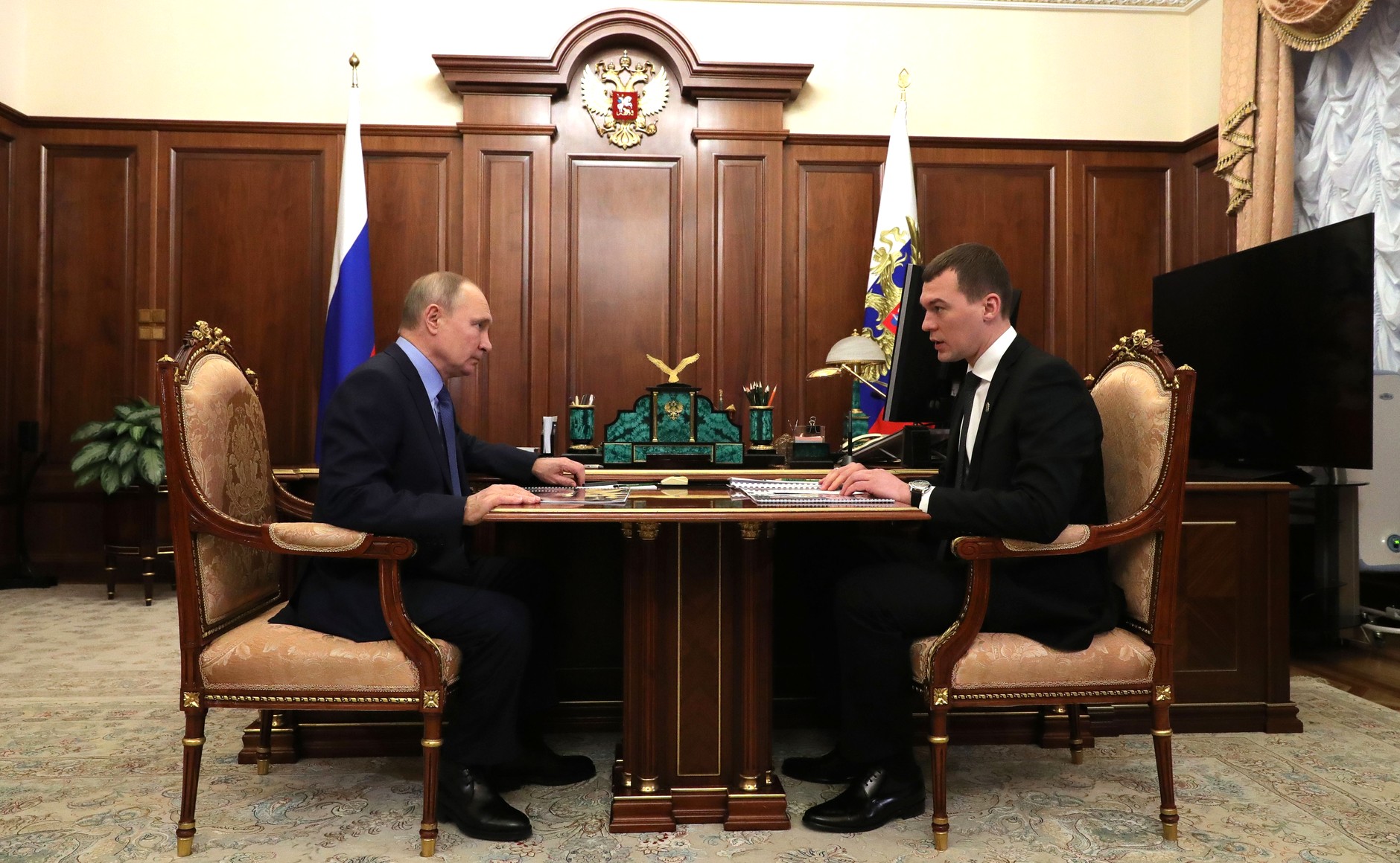 Vladimir Putin and Mikhail Degtyaryov / kremlin.ru