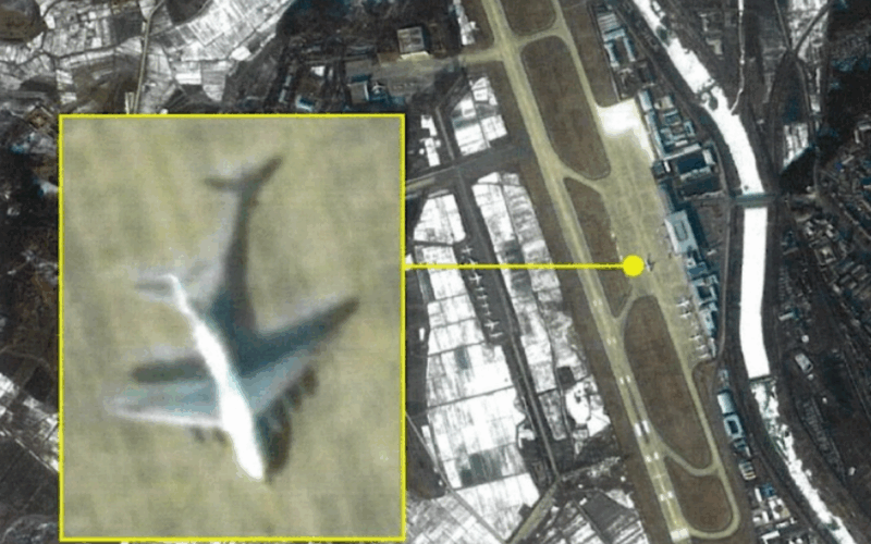 Russian aircraft IL-76 observed at the Sunan Airport, DPRK (December 27, 2023) / Source: An MSMT participating state